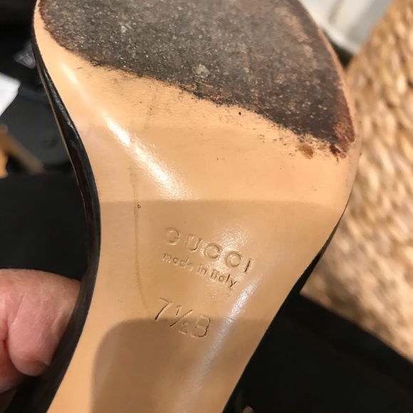 GUCCI chain sandal heels Sz 7.5 - Picture 8 of 11